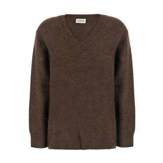 P.A.R.O.S.H. P.a.r.o.s.h., Truien & Vesten, Dames, Bruin, S, Wol, V-hals Trui