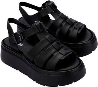 Melissa Up Platform Slingback Fisherman Sandal in Black at Nordstrom, Size 10