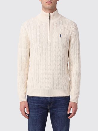 Polo Ralph Lauren Dolcevita in lana vergine con mezza zip e logo Pony