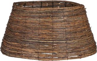 MiCa Decorations Falda de &aacute;rbol de navidad willow marr&oacute;n h26xb55xl55cm