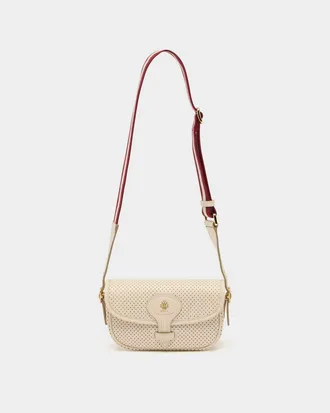 Bally Beckett Minibag in Perforated Leather in White at Nordstrom