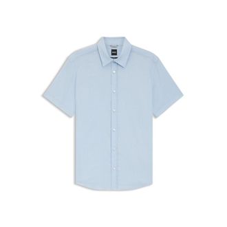 BOSS Slim-fit shirt in stretch linen