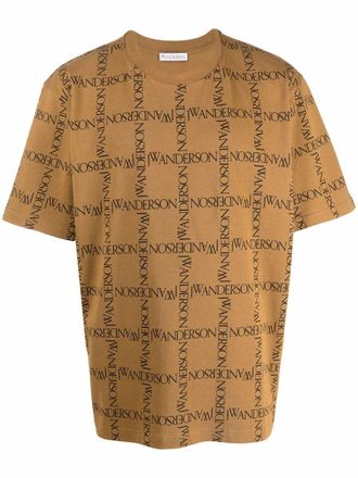 J.W.Anderson Oversized T-shirt met logo over de hele stof