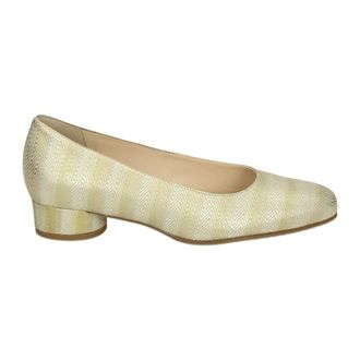 Hassia Gouden Pumps met Uitneembaar Voetbed - Dames - Pumps - Beige - 43 EU - Leer - Schoenen