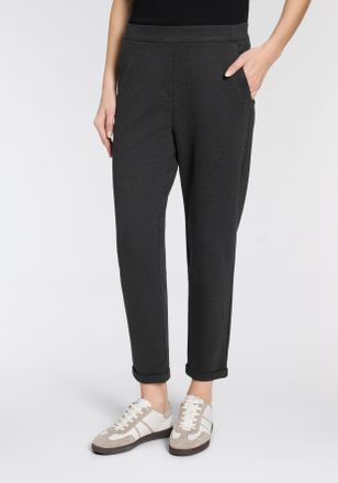 MAC Broeken Jerseyhose MAC CAMI, Damen, Gr. 34, N-Gr, silber shadow melange, Jersey, Obermaterial: 63% Viskose, 33% Polyamid, 4% Elasthan, meliert, schmal lang, H