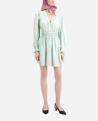 The Kooples Ruffle Mini Dress In Mint