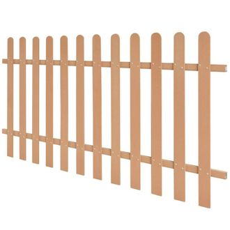 Berkfield Home Picket Fence WPC 200x100 cm in Brown