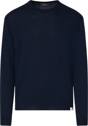 Peuterey Maglioncino Dodos 04 - Heren - Ronde hals truien - Blauw - 2XL - Katoen - Truien & Vesten
