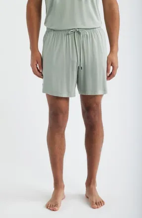 Daniel Buchler Stretch Modal & Silk Sleep Shorts in Sage at Nordstrom, Size Xx-Large