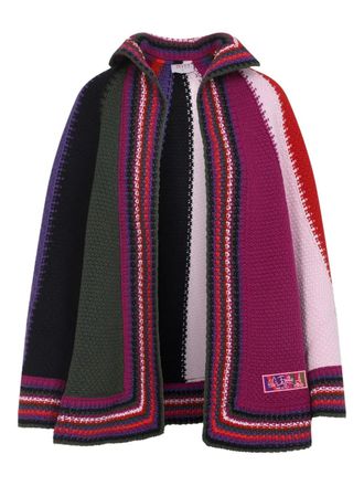 Pucci wool striped cape - women - Wool - S - Pink