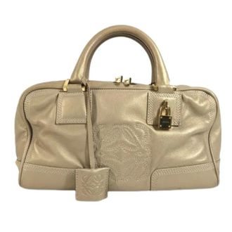 Loewe Pre-owned Handbags, female, Beige, Size: ONE SIZE Pre-owned Amazona Handbag