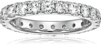 Vir Jewels 2 cttw Lab Grown Diamond Eternity Ring Wedding Band in 14K White Gold For Women