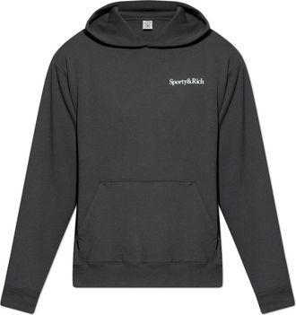 Sporty & Rich Hoodies & sweatvesten, unisex, Zwart, XS, Katoen, Hoodie