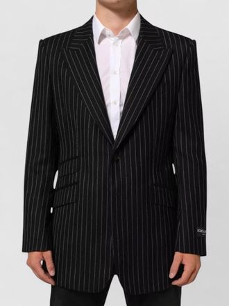 Dolce & Gabbana striped single-breasted suit jacket