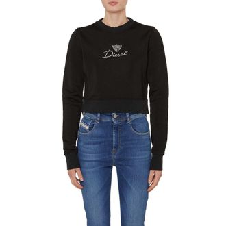 Diesel Dames/Dames Slimmy Crew Hals Sweatshirt (Zwart)