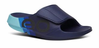 Oofos Mens Ooahh Sport Flex Limited Slide Sandal In Sky Rally