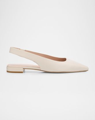 Stuart Weitzman Stassi Leather Slingback Flats