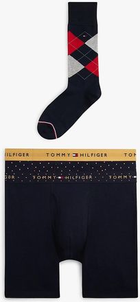Tommy Hilfiger Mens Trunk And Sock 3-Piece Gift Set - Blue - XL