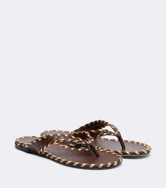 Gianvito Rossi Zaira leather thong sandals