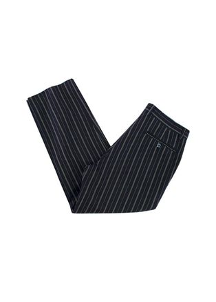 Herm&egrave;s Navy Striped Straight Leg Trousers Size M