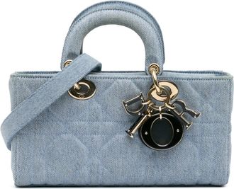 Dior Hobo Bags - 2022 Small Denim Macrocannage Lady D Joy - Gr. unisize - in Blau - für Damen