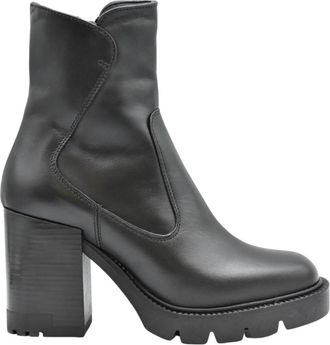 Janet & Janet Hakken laarzen - Dames - Laarzen met Hak - Zwart - 40 EU - Wol - Schoenen