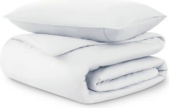 Bare Home TENCEL Lyocell Duvet Cover Set in White at Nordstrom, Size Full