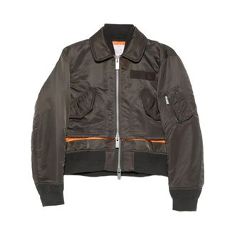 sacai Jassen, Dames, Groen, S, Nylon, 26-08582531D Bomberjack