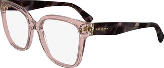 Longchamp Transparant Roze Brillenmontuur - unisex - Brillen - Roze - 54 MM - Accessoires