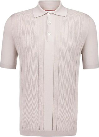 Brunello Cucinelli Polo con effetto jacquard - Toni neutri