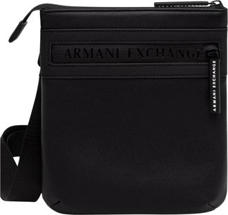 A|X Armani Exchange Angel Crossbody Bag - Heren - Schoudertassen - Zwart - ONE Size - Leer - Tassen