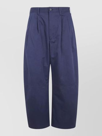 Comme Des Gar&ccedil;ons cotton shorts double pleats belt loops