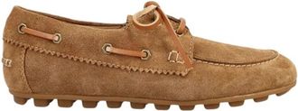 Hogan Olympia Laarzenchoenen - Dames - Schoenen - Beige - Maat: 40 EU Leer