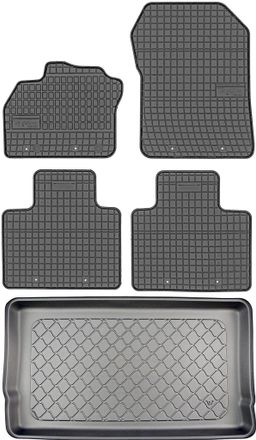 OEM Renault Zoe Hatchback Desde Diciembre De 2012. Juego De Alfombrillas De Goma Para Coche Y Alfombrilla Para Maletero