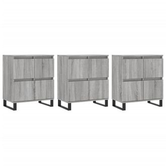 Berkfield Home Sideboards 3 pcs Grey Sonoma Engineered Wood