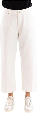 Don the Fuller Stoccarda Cropped Broek - Dames - Vrijetijds broeken - Wit - W26 - Katoen - Broeken