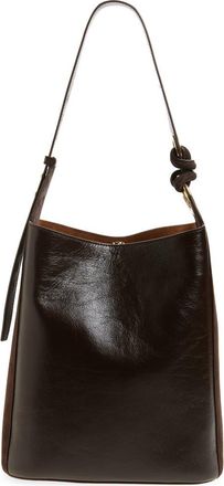 Anya Hindmarch Ringo Leather North/South Shoulder Bag in Chocolate at Nordstrom