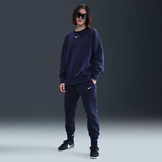 Nike Womens Nike Sportswear Phoenix Fleece Mid-Rise Sweatpants in Blue | FZ7626-410