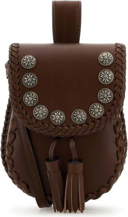 Prada Brown Leather Crossbody Bag