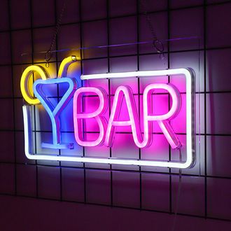 OEM Neon Lamp - Led Neon Sign - Wall Mountable Acrylic Backplate - Adjustable Color - 12 W - For Bedroom Living Room Office Shop