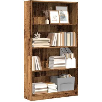 vidaXL Libreria Legno Antico 80x24x143 cm in Legno Multistrato - Vidaxl