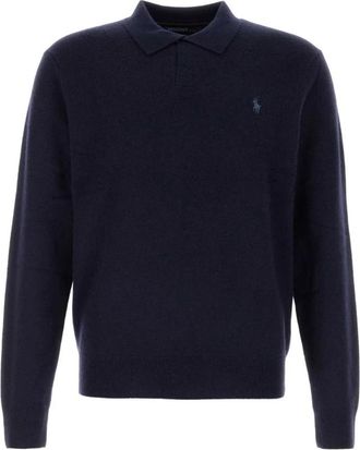 Polo Ralph Lauren Long Sleeve Pullover - Heren - Ronde hals truien - Blauw - 2XL - Wol - Truien & Vesten