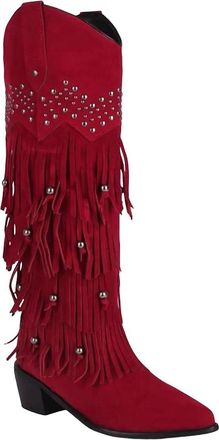 Generic Womens Pleated Square Toe Slip On Knight Style High Boots