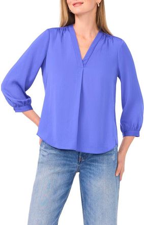 Vince Camuto Rumpled Satin Top in Dazzling Blue at Nordstrom Rack, Size X-Large
