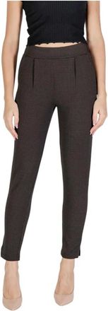 Ichi Ichi, Dames, Broeken, Bruin, Maat: W26 Leer