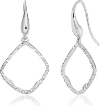 Monica Vinader Riva Diamond Hoop Earrings, Sterling Silver