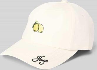 HUGO BOSS Basecap aus reiner Baumwolle Modell ALLY-E-F in Offwhite, Gr&ouml;&szlig;e 1