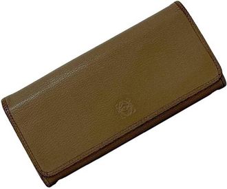 Loewe Beige Leather Long Wallet (Bi-Fold) (Pre-Owned)