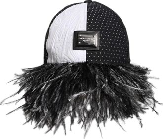 Dolce & Gabbana Womens Baseball Cap Black Silk Cotton Polyester