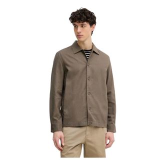 Marc O'Polo Overshirt - Heren - Zomerjassen - Bruin - M - Linnen - Jassen